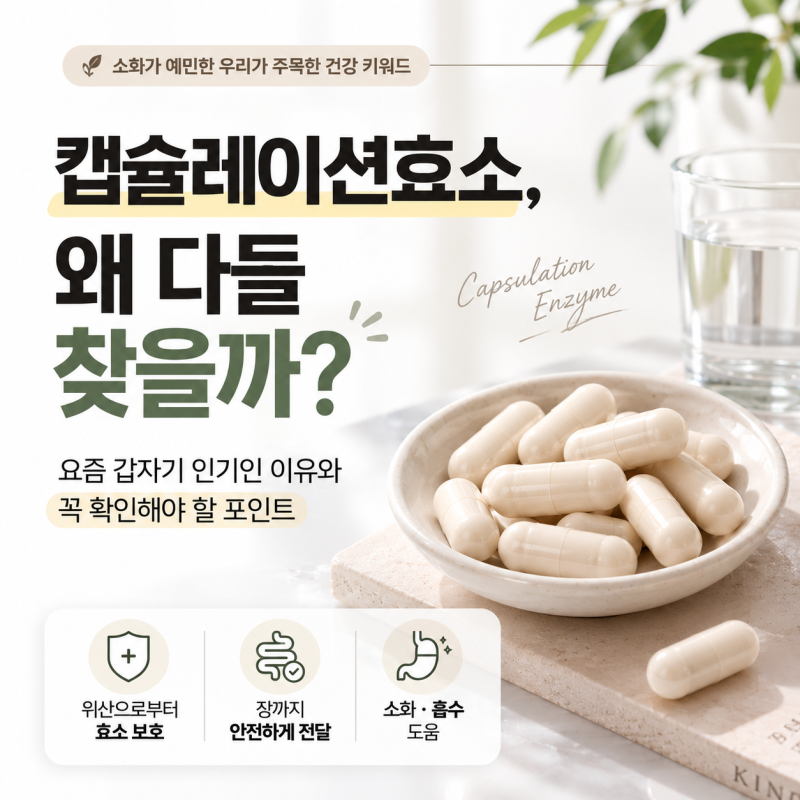 캡슐레이션효소, 요즘 갑자기 다들 찾는 이유