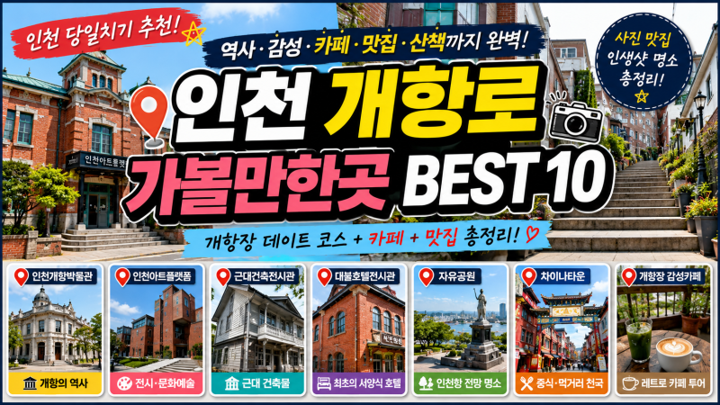 인천 개항로 가볼만한곳 BEST 10｜개항장 데이트부터 카페·맛집까지 당일치기 코스