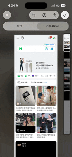 아이폰 스크롤캡쳐 안될때 해결 아주 간단한 해결 방법 feat 사파리 (pdf jpg 모두저장가능)