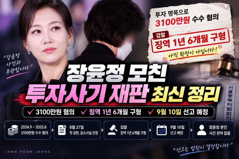 장윤정 모친 징역 1년 6개월 구형, 투자사기 혐의 사건 정리
