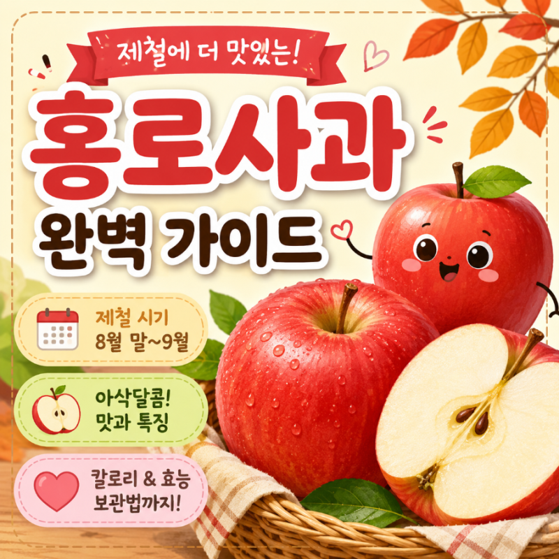 홍로사과 제철 시기와 특징, 맛부터 칼로리 보관법까지 총정리