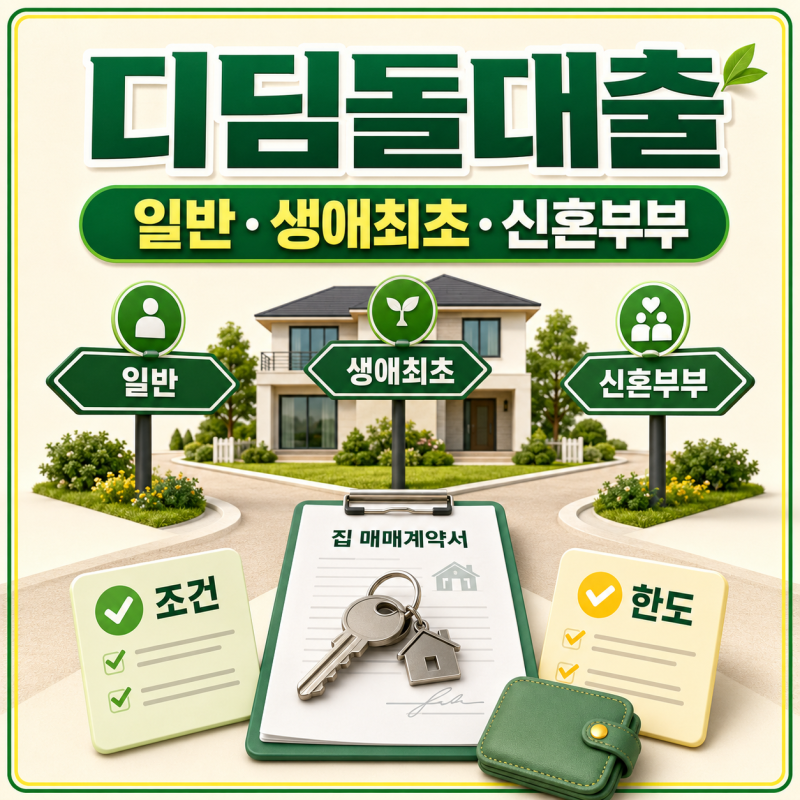 디딤돌대출 조건, 생애최초·신혼부부 한도는?