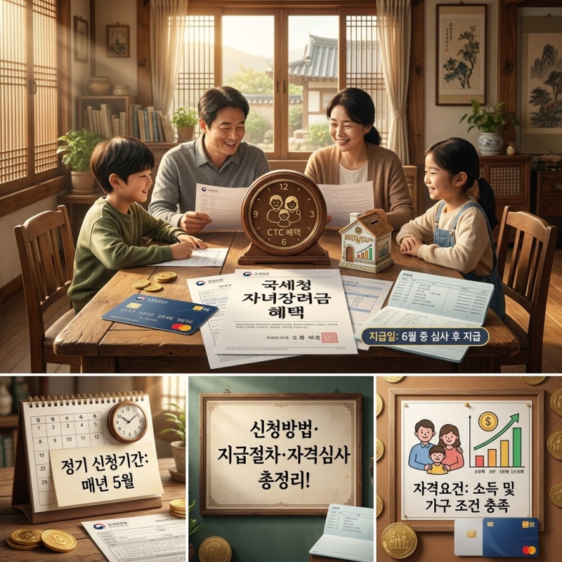 2026 자녀장려금 조건·지급일 총정리, 최대 100만원 기한후 신청방법