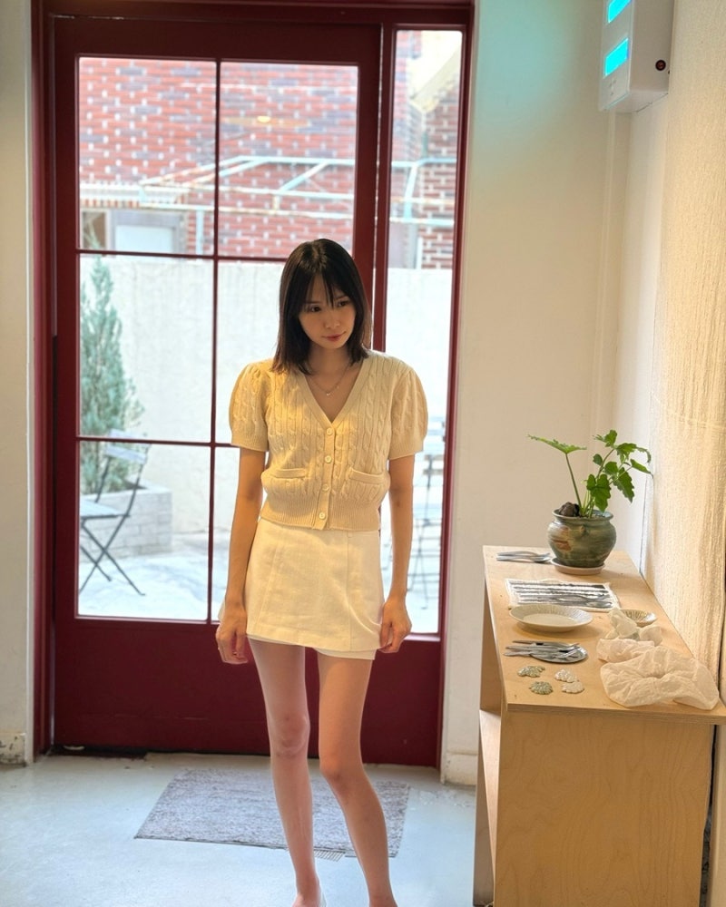 플로움 여름 코디 | 썸머 크롭 팬츠 스커트(Summer Crop Pantskirt)