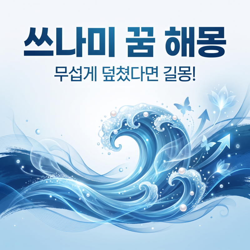 쓰나미 꿈 해몽, 무섭게 덮쳤다면 오히려 인생 큰 변화·재물 신호였어요