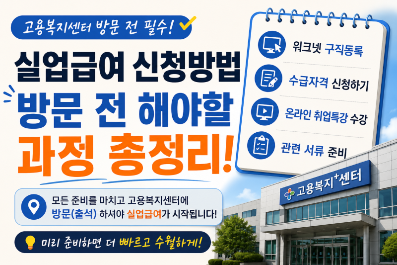 실업급여 신청방법 후기｜온라인 교육·구직신청부터 고용센터 방문 전 해야 할 일