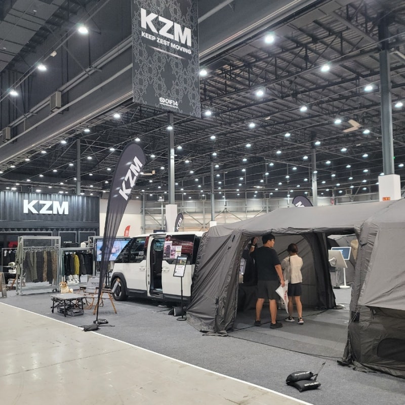 [캠핑박람회] 고카프 수원메쎄 KZM 카즈미 T250 확장 3종! 텐트 추천 캠핑용품 굉장하네