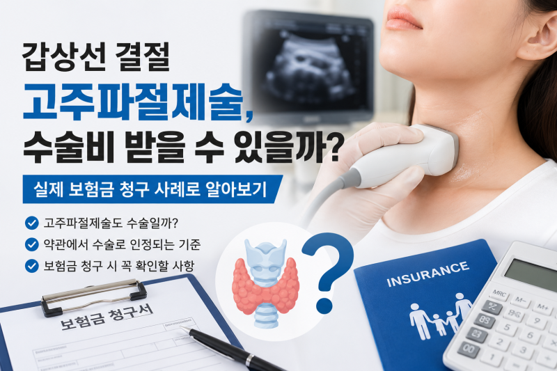 갑상선 결절 고주파절제술, 수술비 받을 수 있을까?
