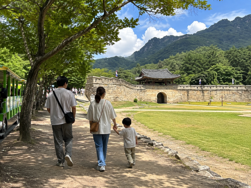 문경새재 걷기 힘들까 걱정했는데… 전동차 타면 달라요!