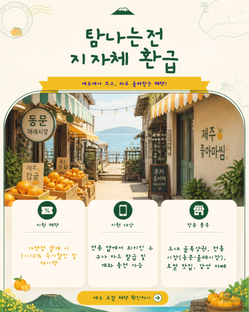 2026 제주도 여행지원금 신청 및 탐나오 10만원 쿠폰팩 렌트카 완전자차 환급 총정리