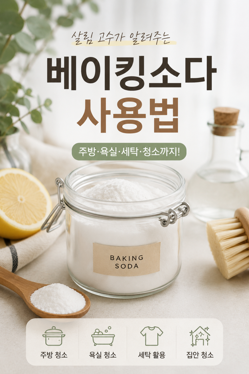 베이킹소다사용법, 청소부터 생활 속 활용까지 알아봤어요