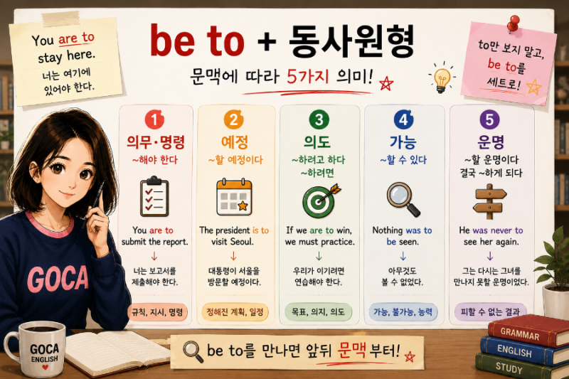 You are to stay here. ‘are to’는 대체 뭘까?｜be to 용법 5가지