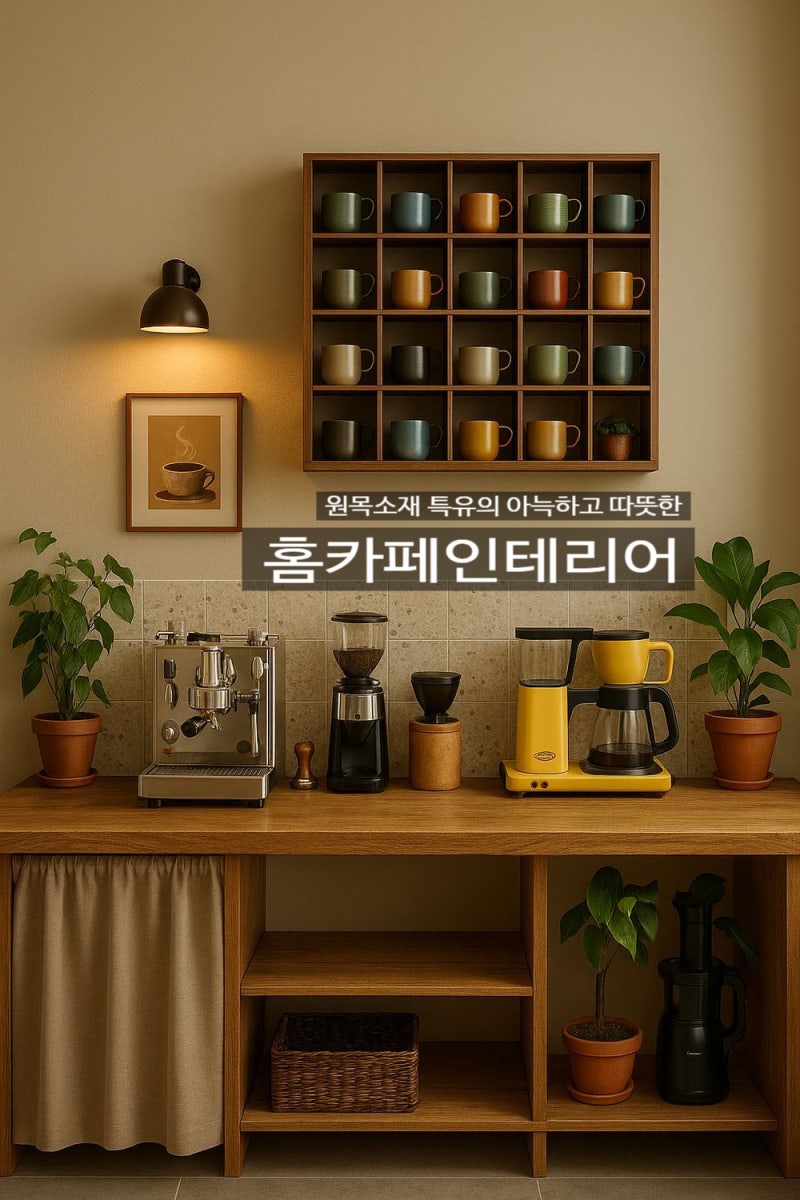 홈카페인테리어 원목소재 특유의 아늑하고 따뜻하게 꾸미는 법