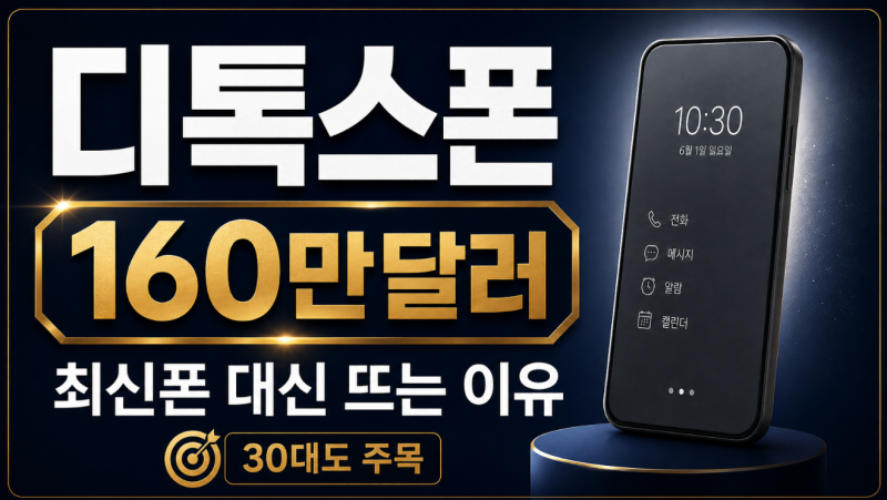 디톡스폰 뜻 뭐길래? 최신폰 대신 30대도 찾는 이유, 미니멀폰 가격과 특징 총정리