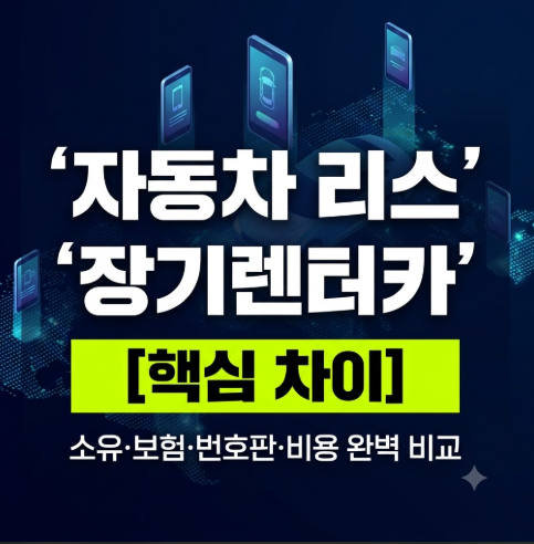 자동차 리스와 장기렌터카 차이, 내 상황에 맞는 선택법