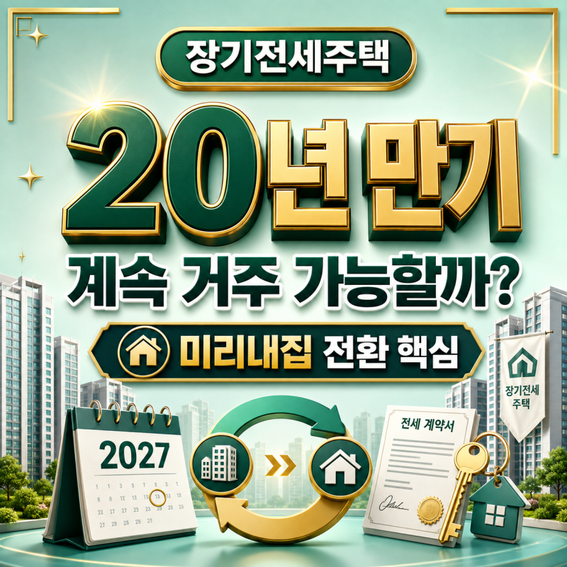 장기전세주택 20년 만기 시작된다, 2027년 이후 달라지는 공급 방향은?