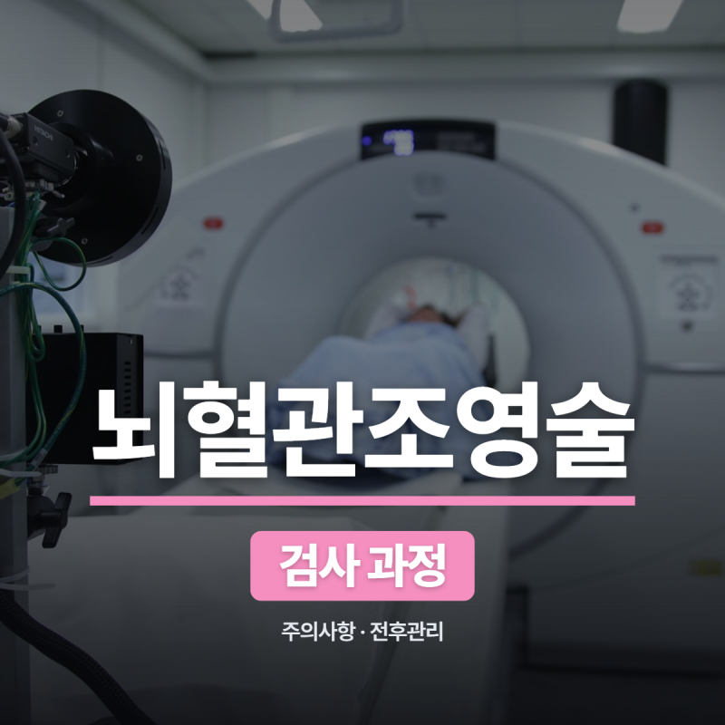 뇌혈관조영술 검사 과정부터 전후 주의사항까지 꼼꼼하게 알아보기
