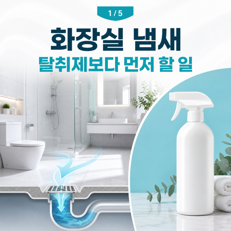 화장실 냄새 제거, 원인별 탈취제 사용 순서