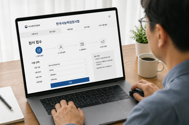 한국사능력검정시험 접수 방법 유효기간 일정 준비물 비용