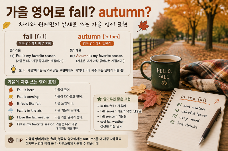 가을 영어로 fall? autumn? 차이와 원어민이 실제로 쓰는 가을 영어 표현