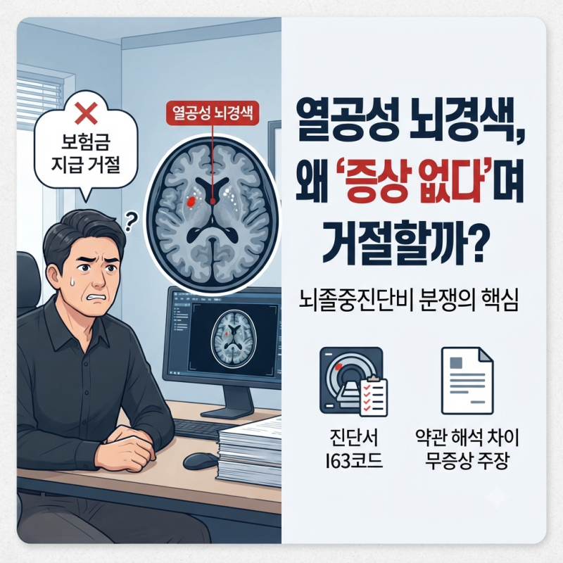 열공성 뇌경색인데 왜 "증상이 없다"며 거절할까 — 뇌졸중진단비 분쟁