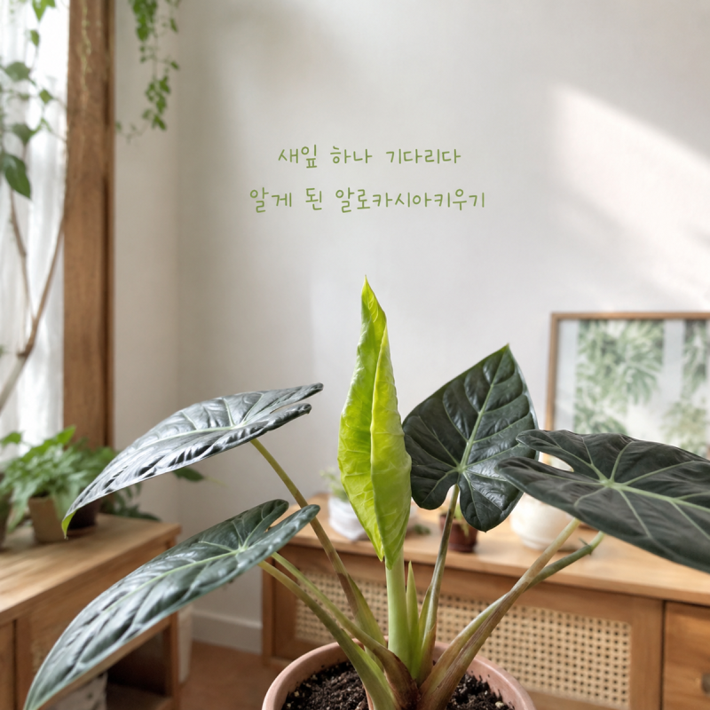 새잎 하나 기다리다 알게 된 알로카시아키우기 의외의 조건