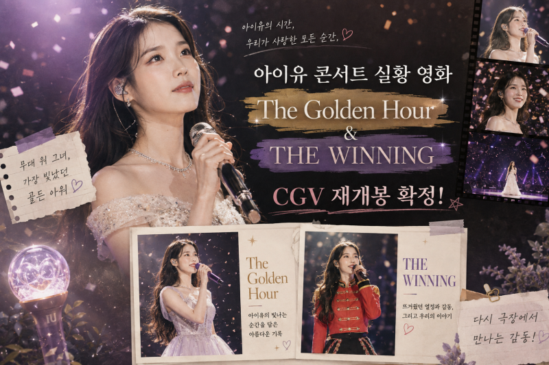 [영화/공연] 아이유 콘서트 실황 영화 《The Golden Hour》 & 《THE WINNING》 CGV 재개봉 확정!