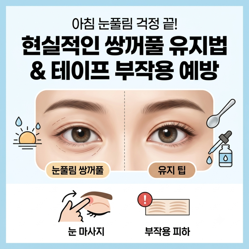 아침마다 생기는 눈풀림 쌍꺼풀 안 풀리게 유지하는 현실적인 팁과 쌍꺼풀 테이프 부작용 예....