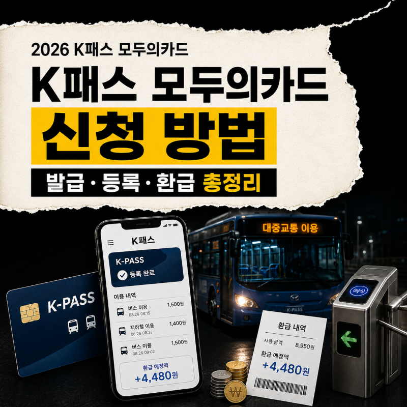 K패스 모두의카드 신청 방법 | 발급·전환·등록·환급, 일반형·플러스형 차이는?