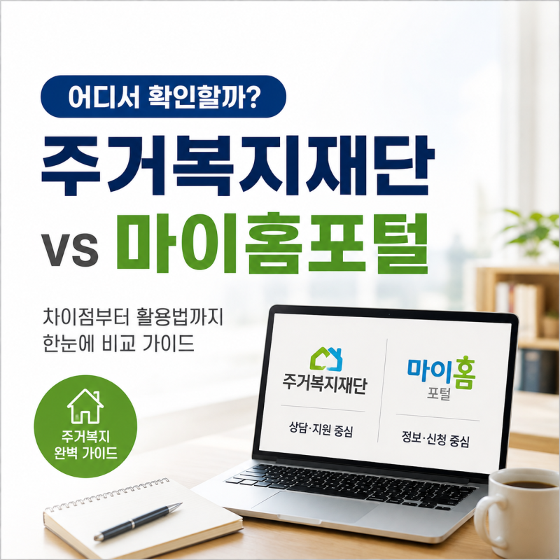 주거복지재단과 마이홈포털, 정확히 어떤 차이가 있고 주거복지 상담부터 공공임대 정보까....