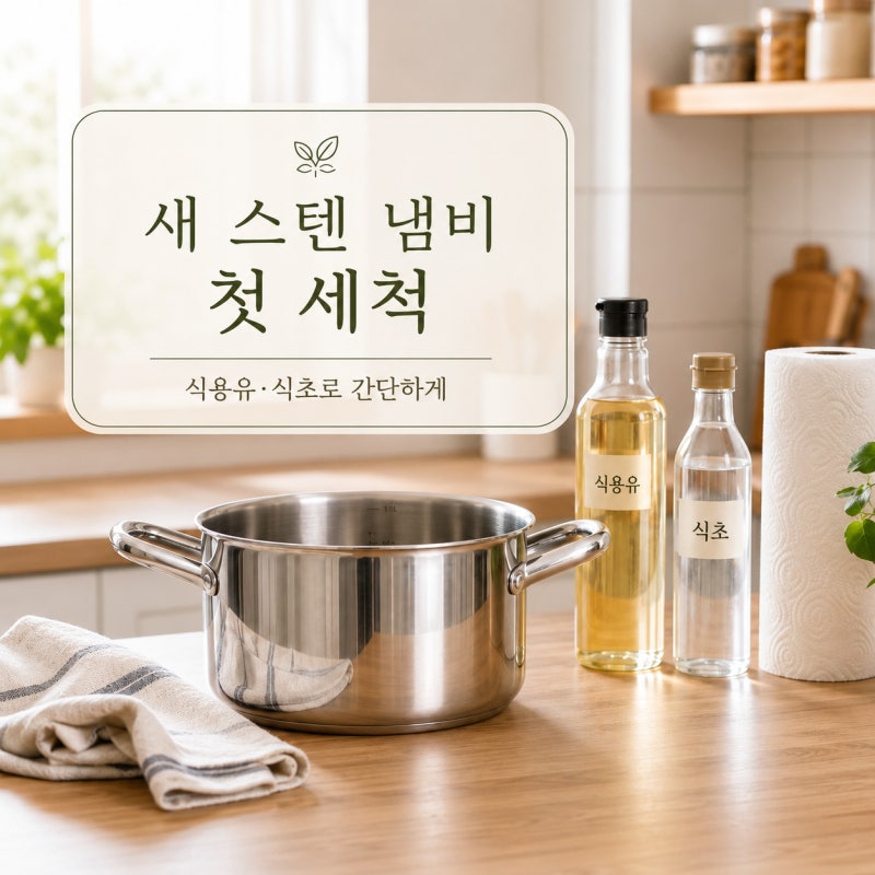 스테인리스 연마제 제거, 새 냄비 식용유·식초 첫 세척 순서