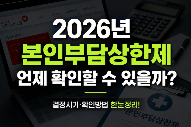 2026년 본인부담상한제 결정시기, 건강보험 홈페이지에서 언제 확인할 수 있을까?