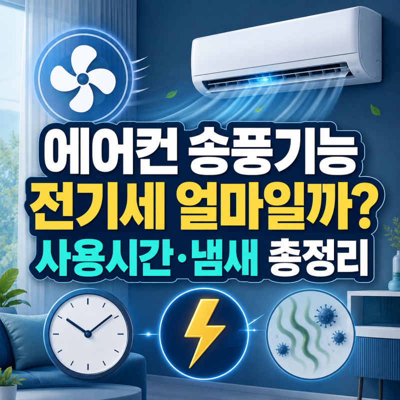 에어컨 송풍기능 뜻｜전기세·사용시간·냄새까지 총정리