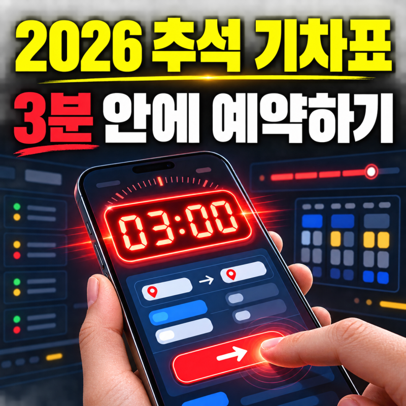2026 추석 기차표 예매 일정! SRT 앱 폐지 통합 코레일+3분 제한 성공법