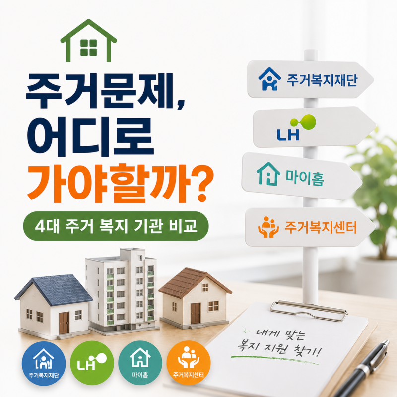 주거 문제가 생겼을 때, 주거복지재단·LH·마이홈·주거복지센터 중 과연 어디로 가야 할까? :....