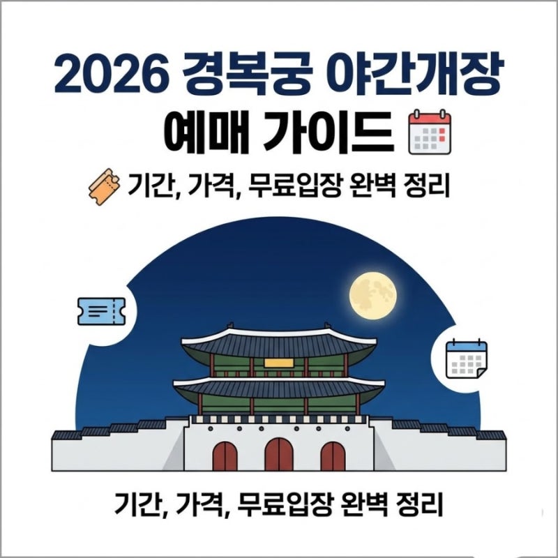 경복궁 야간개장 예매방법 총정리｜시간·티켓 가격·무료입장