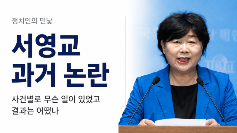서영교 의원 과거 논란, 사건별로 무슨 일이 있었고 결과는 어땠나