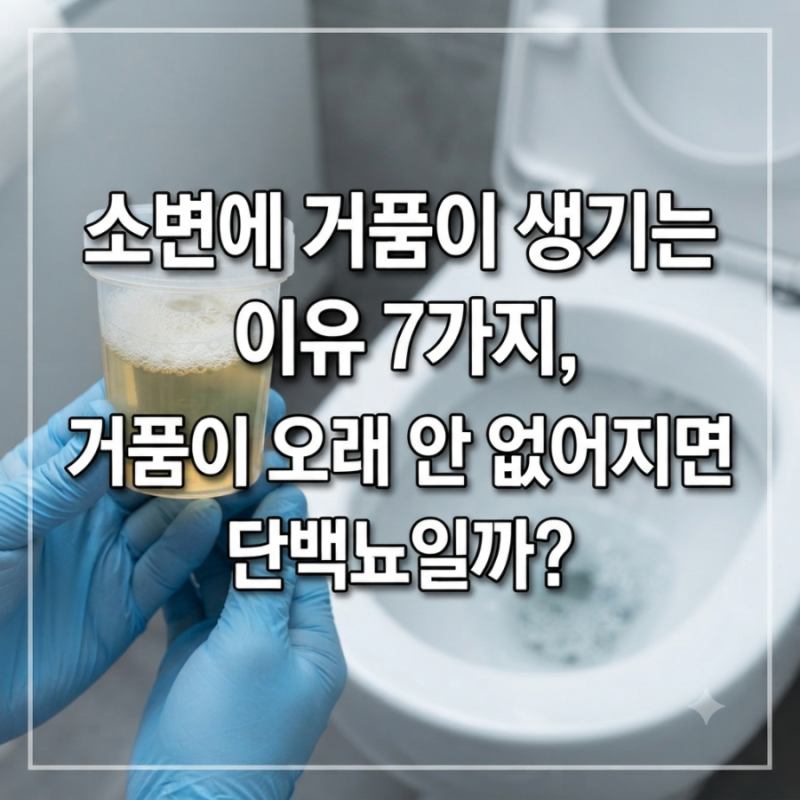 소변에 거품이 생기는 이유 7가지, 거품이 오래 안 없어지면 단백뇨일까?