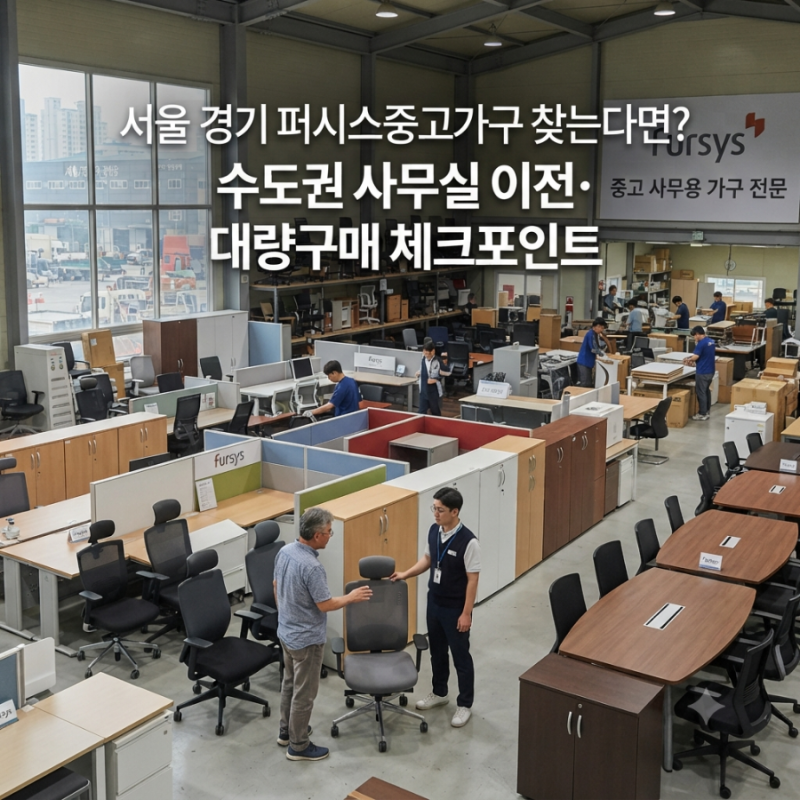 서울 경기 퍼시스중고가구 찾는다면? 수도권 사무실 이전·대량구매 체크포인트
