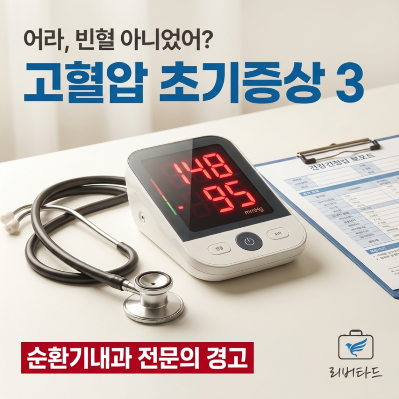 "어라, 빈혈 아니었어?" 순환기내과 전문의가 말하는 고혈압 초기증상 3가지