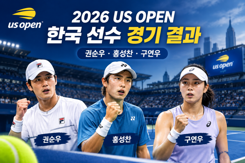 2026 US오픈 한국 선수 결과｜권순우·홍성찬·구연우 예선 경기 총정리