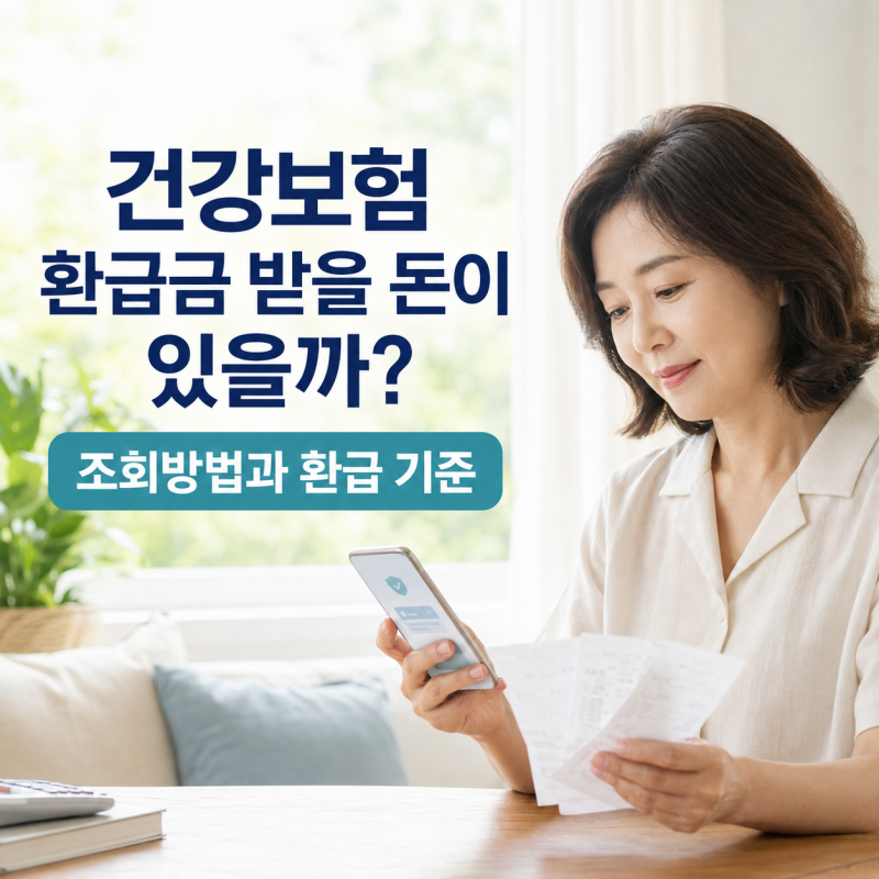 건강보험 환급금 받을 돈이 있을까? 조회방법과 환급 기준