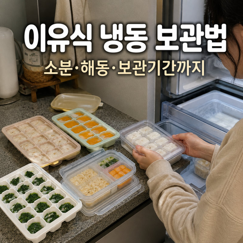 이유식 냉동 보관법 큐브 소분부터 해동 재가열까지 안전하게 하는 방법