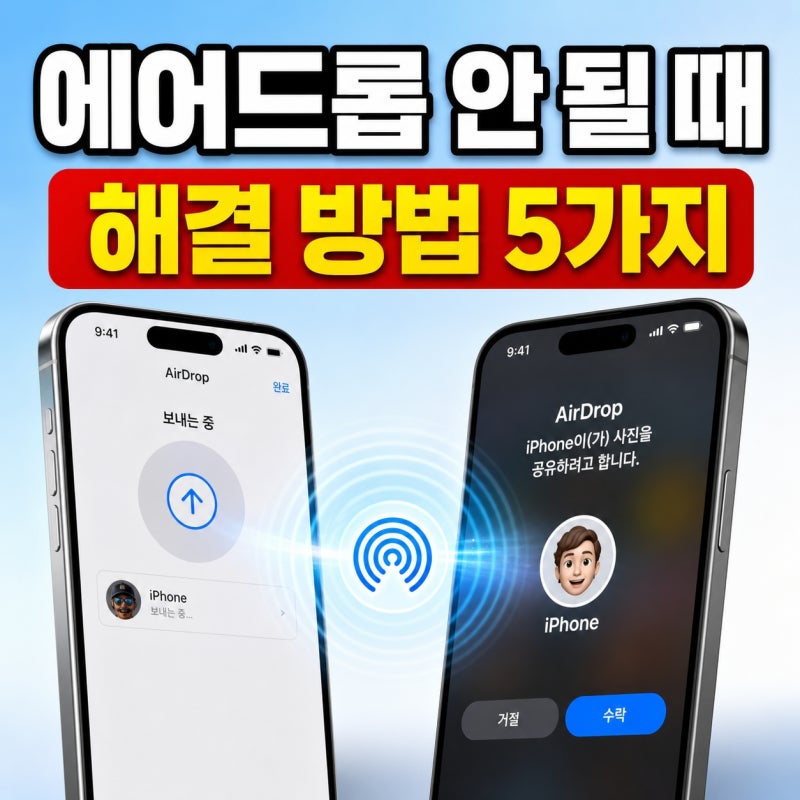 에어드랍 AirDrop 안 될 때 해결 방법｜아이폰·아이패드·맥 전송 실패 한 번에 해결