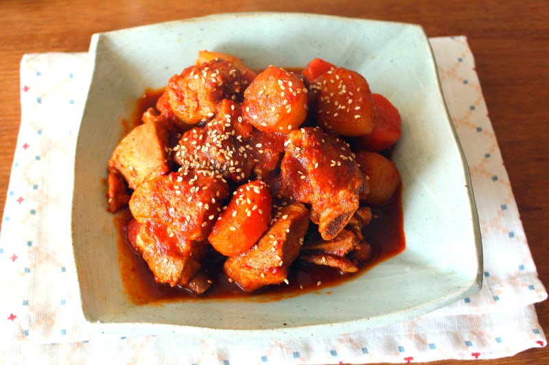 돼지갈비찜 부드럽게 매운 돼지갈비찜 양념레시피