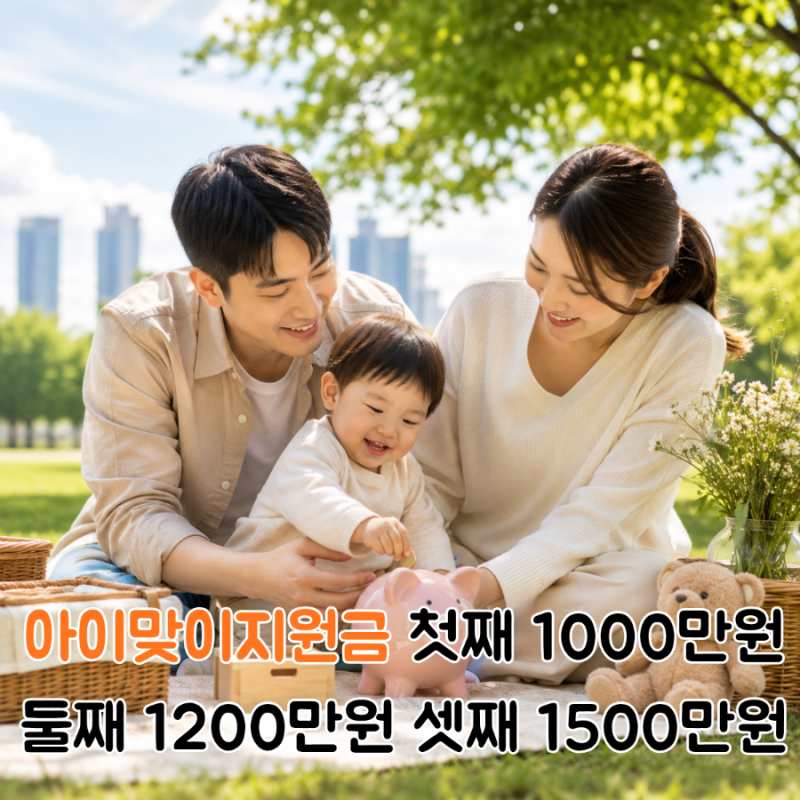 아이맞이지원금 모든 출산 부모에게 첫째 1000만원 둘째 1200 셋째 1500 지급