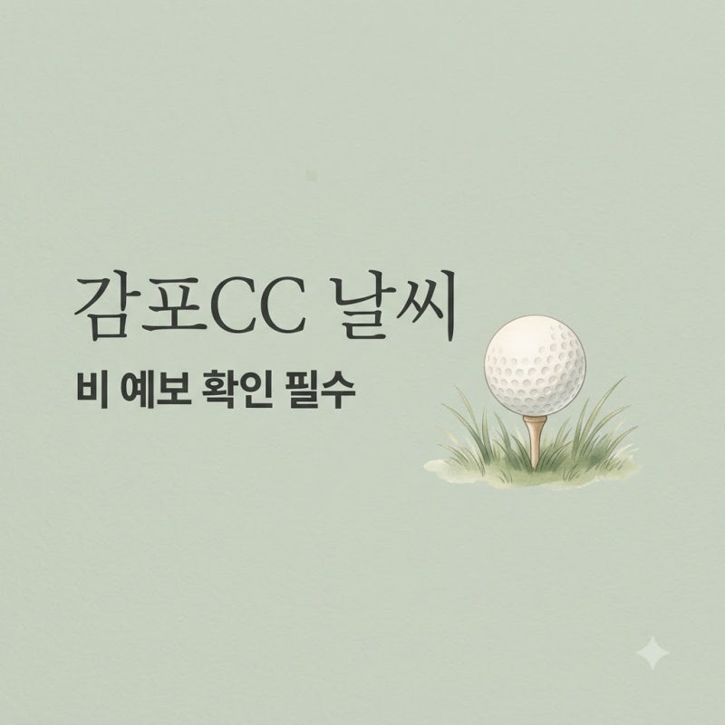"강수확률 90% 실화?" 감포CC 가기 전 꼭 봐야 할 실시간 날씨 예보..