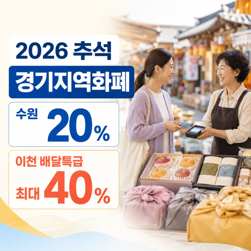 2026 추석 인센티브 최대 40%｜경기도 주요도시 시민들 주목해야하는이유