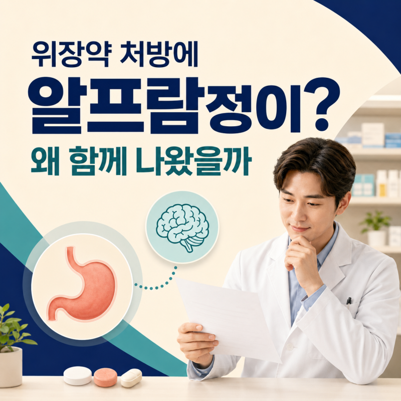 위장약 처방에 알프람정이 들어간 이유는? 스트레스성 위장 증상과 필요시 복용