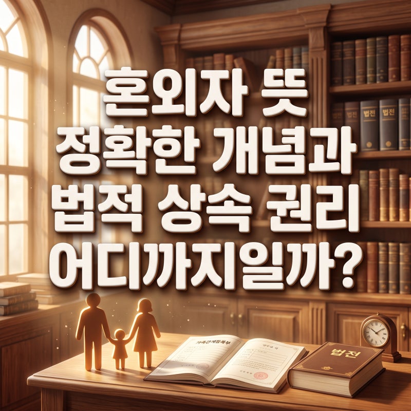 혼외자 뜻 정확한 개념과 법적 상속 권리 어디까지일까?